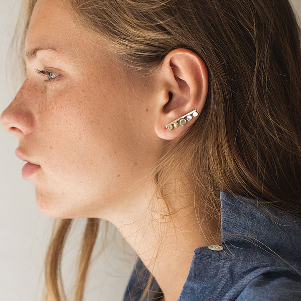 Boucles d'oreille Interlude Femme or argent collection Instant.17 fabrication artisanale fabrication française